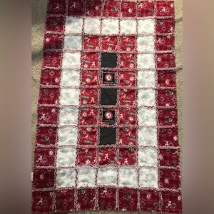 Alabama Crimson Tide Baby Rag Quilt Handmade